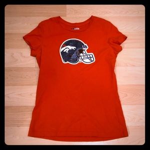 Denver Broncos Glittery Helmet T-Shirt